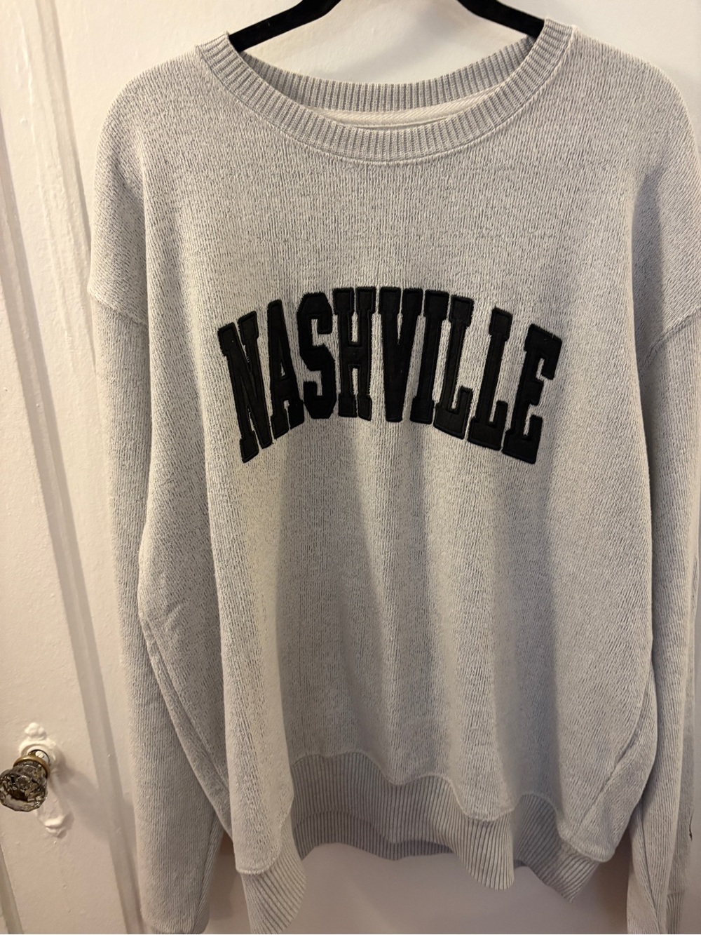 Nashville Crewneck Sweater - Light Gray